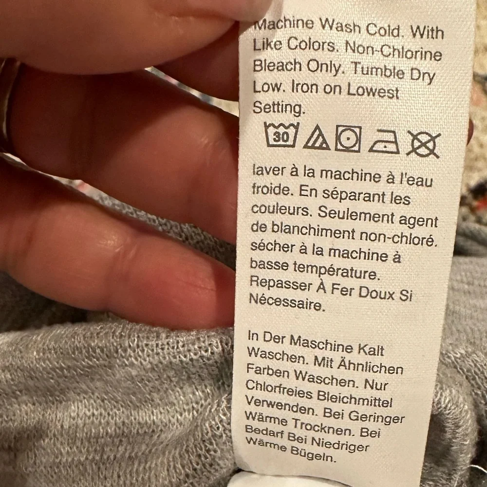 J.CREW VINTAGE FLEECE SPACE GRAY LONG SLEEVE TURTLENECK TUNIC TOP M